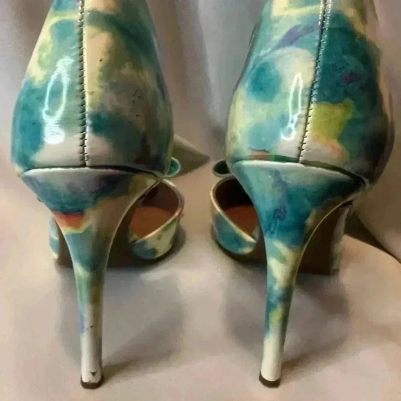 Betsey Johnson Womens Prince Multi D'Orsay Heels 7.5 Medium - Picture 5 of 8